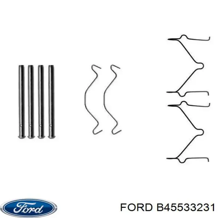 Купити B45533231 Ford Комплект пружинок кріплення дискових колодок, передніх
