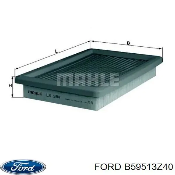 Елемент повітряного фільтра Ford B59513Z40 ціна, від 4.67 USD