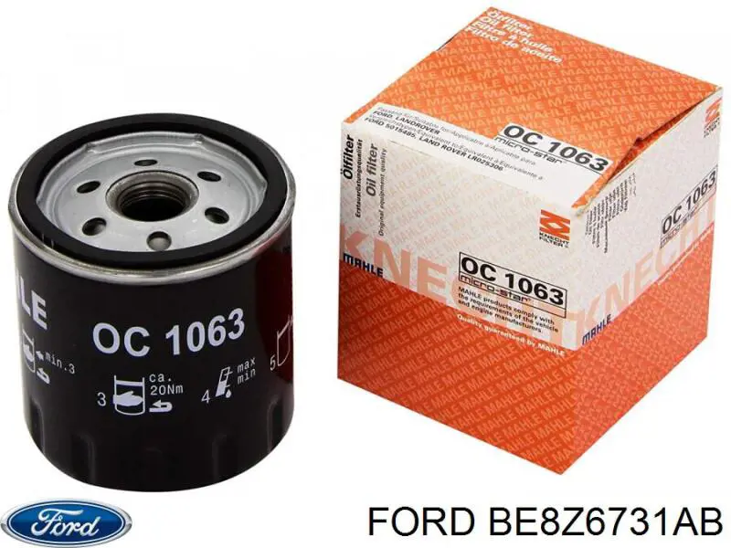 BE8Z6731AB Ford Фільтр масла