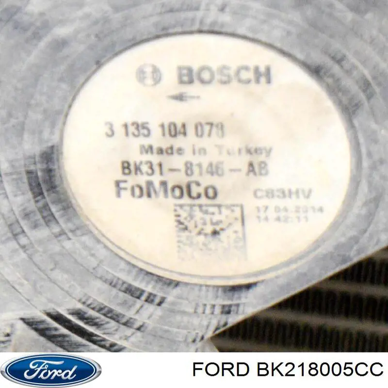 Радіатор BK218005CC Ford