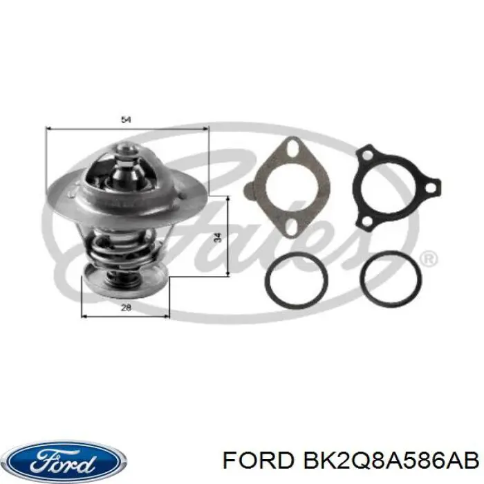 Корпус термостата BK2Q8A586AB Ford