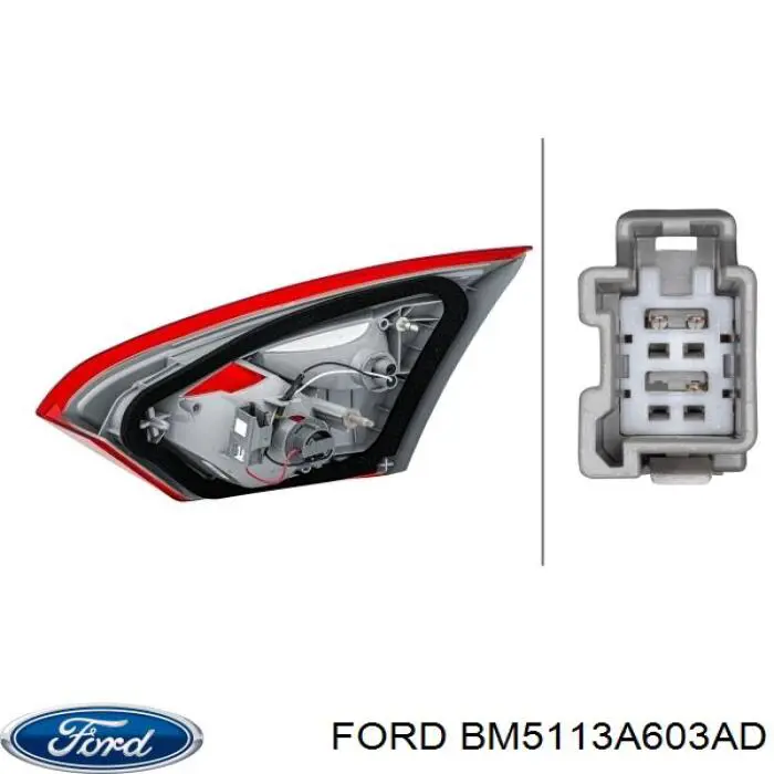 BM5113A603AD Ford Ліхтар задній лівий, внутрішній