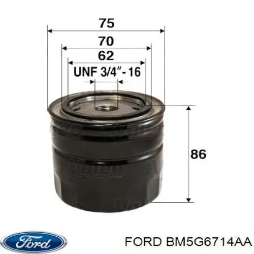 Фільтр масляний BM5G6714AA Ford