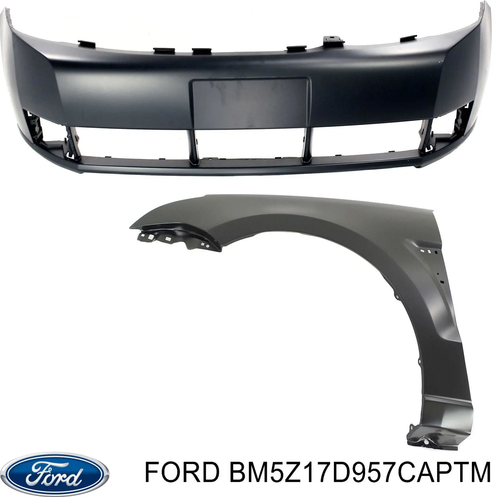 BM5Z17D957CAPTM Ford Бампер передній в зборі