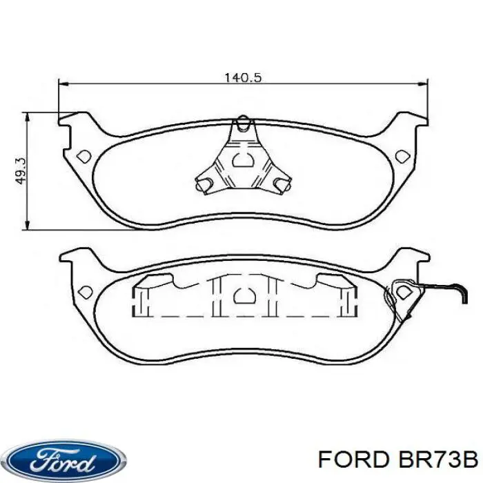 Колодки гальмові задні, дискові BR73B Ford