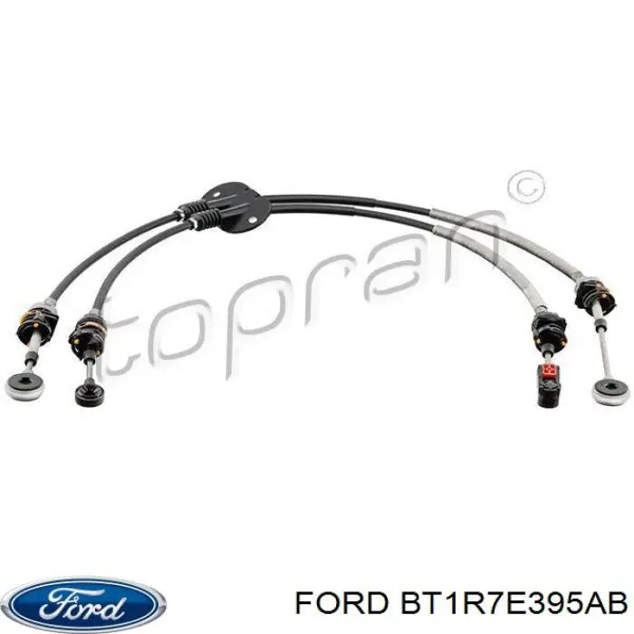 Трос перемикання передач, здвоєний Ford BT1R7E395AB ціна, від 70.13 USD