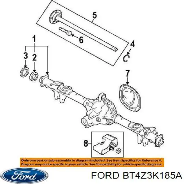 Цапфа - поворотний кулак передній, правий Ford Edge (Форд Едж)
