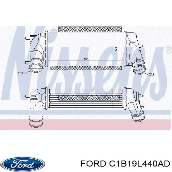 C1B19L440AC Ford Охолоджувач наддувочного повітря