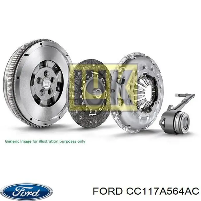 Робочий циліндр зчеплення в зборі з витискним підшипником Ford CC117A564AC ціна, від 71.93 USD