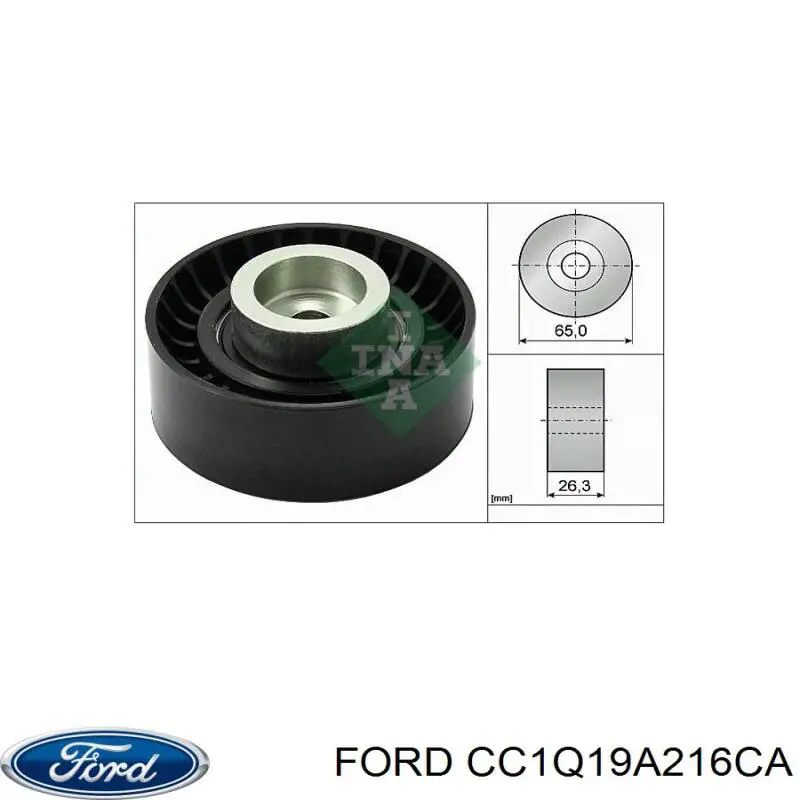 Купити CC1Q19A216CA Ford Ролик приводного ременя, паразитний