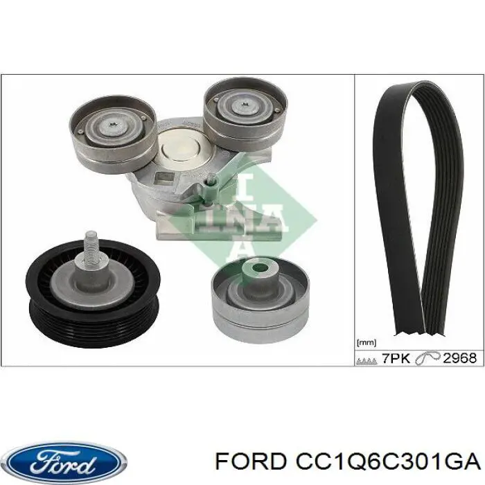 Клиновий ремінь Ford CC1Q6C301GA ціна, від 32.02 USD