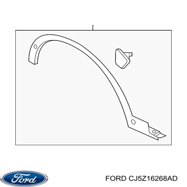 Молдинг арки крила переднього, лівий Ford CJ5Z16268AD ціна, від 28.85 USD