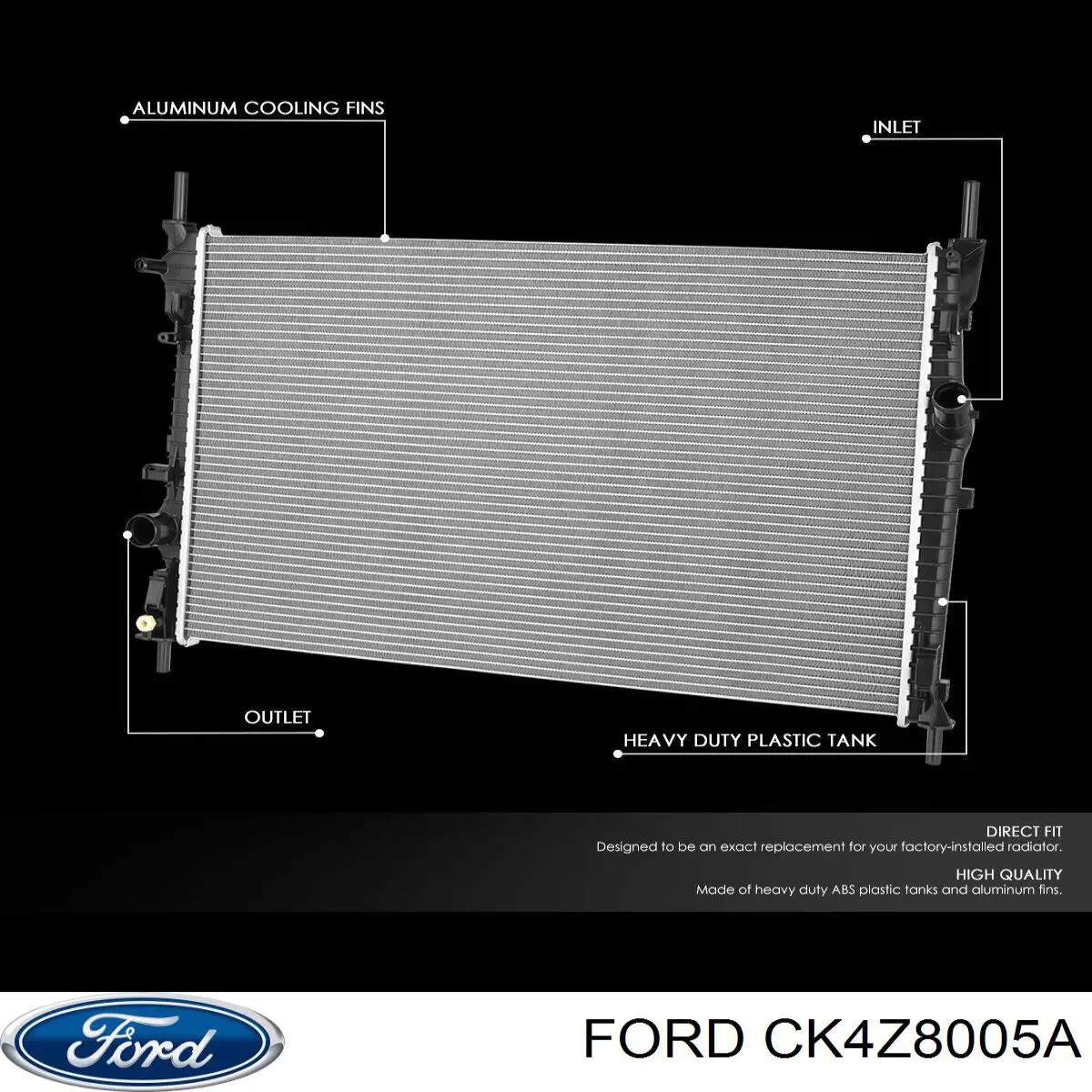 Радіатор основний Ford CK4Z8005A ціна, від 91.75 USD