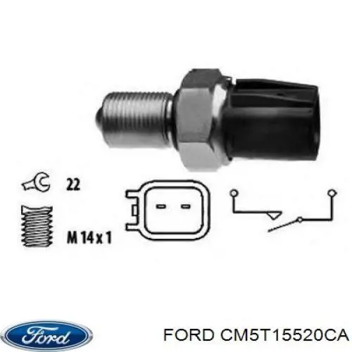 Датчик ліхтарів заднього ходу Ford CM5T15520CA ціна, від 10.77 USD