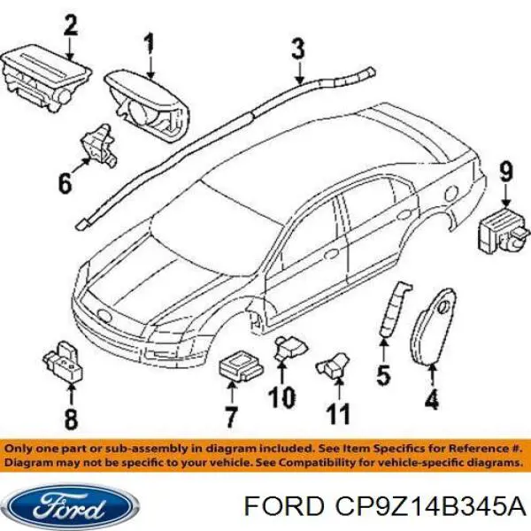 Датчик удару CP9Z14B345A Ford