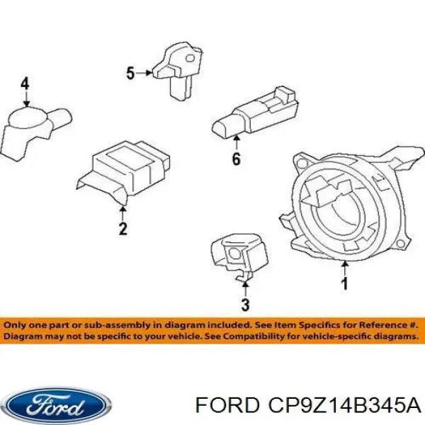 Купити HM5Z14B345A Ford Датчик Айрбег передній