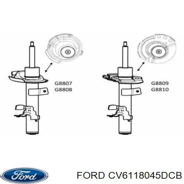 CV6118045DCB Ford Амортизатор передньої підвіски