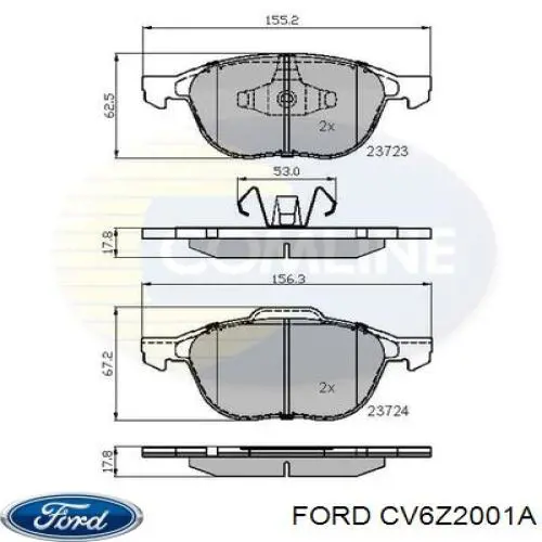 CV6Z2001A Ford Передні гальмівні колодки
