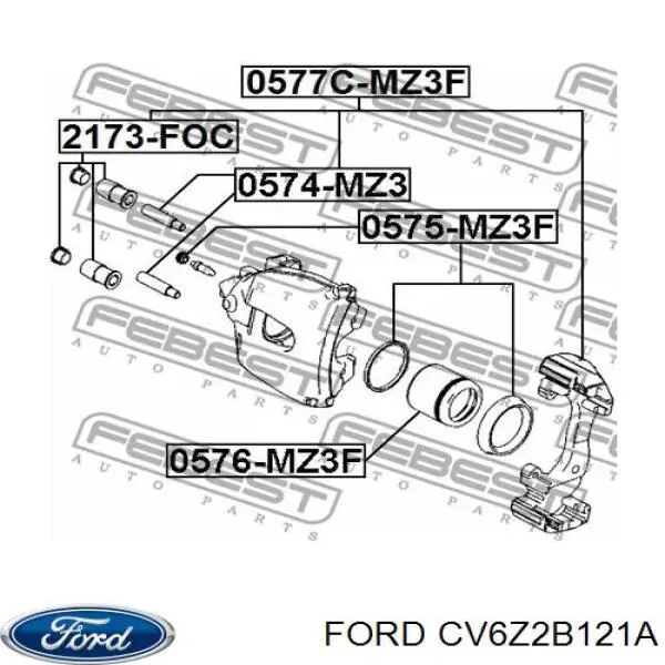 Супорт гальмівний передній лівий CV6Z2B121A Ford