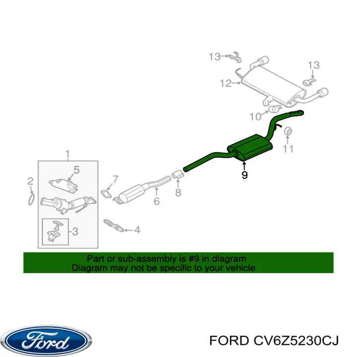 Купити CV6Z5230CJ Ford Вихлоп