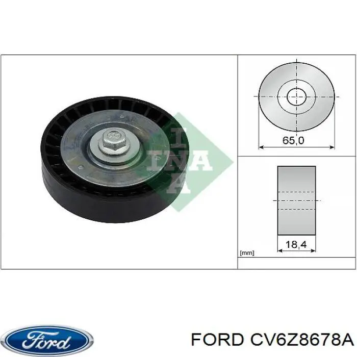 Ролик ременя ГРМ, паразитний Ford CV6Z8678A ціна, від 11.71 USD