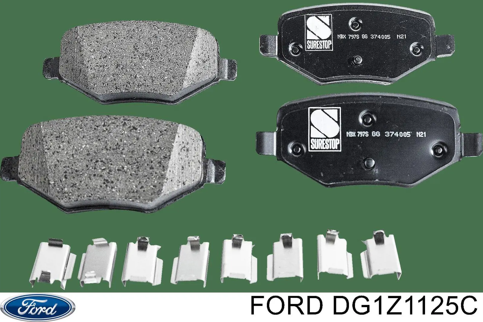 DG1Z1125C Ford диск гальмівний передній