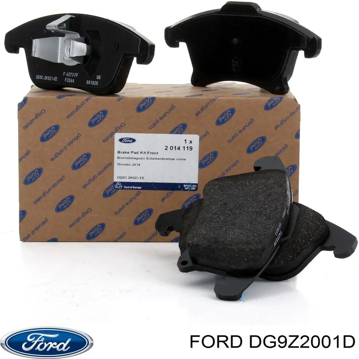 DG9Z2001D Ford колодки гальмівні передні, дискові