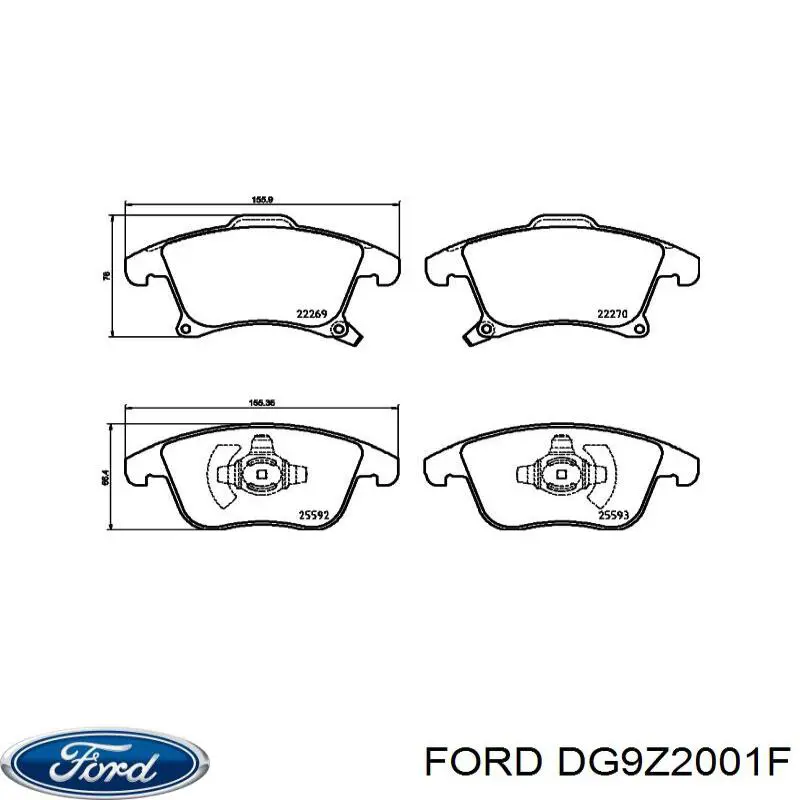 Передні тормозні колодки DG9Z2001F Ford