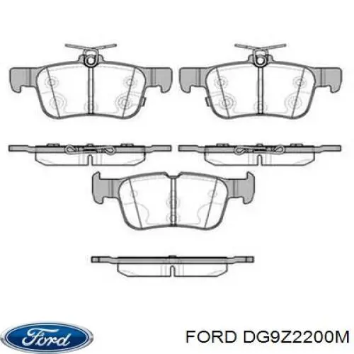 Задні гальмівні колодки DG9Z2200M Ford