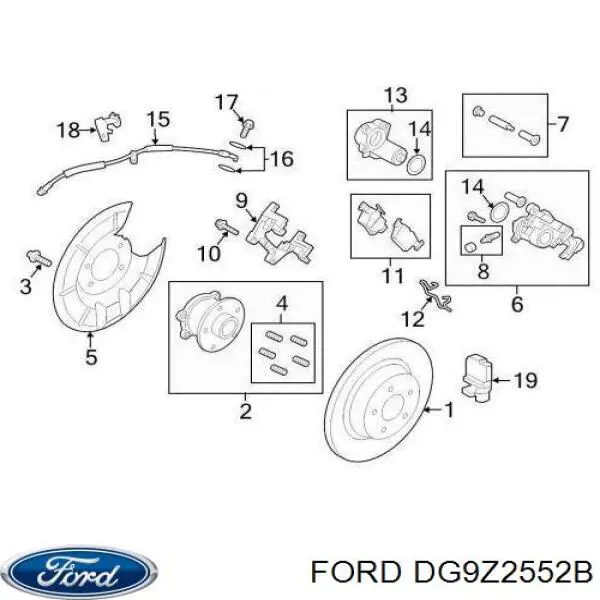 Супорт гальмівний задній правий Ford Fusion (Форд Фьюжн)