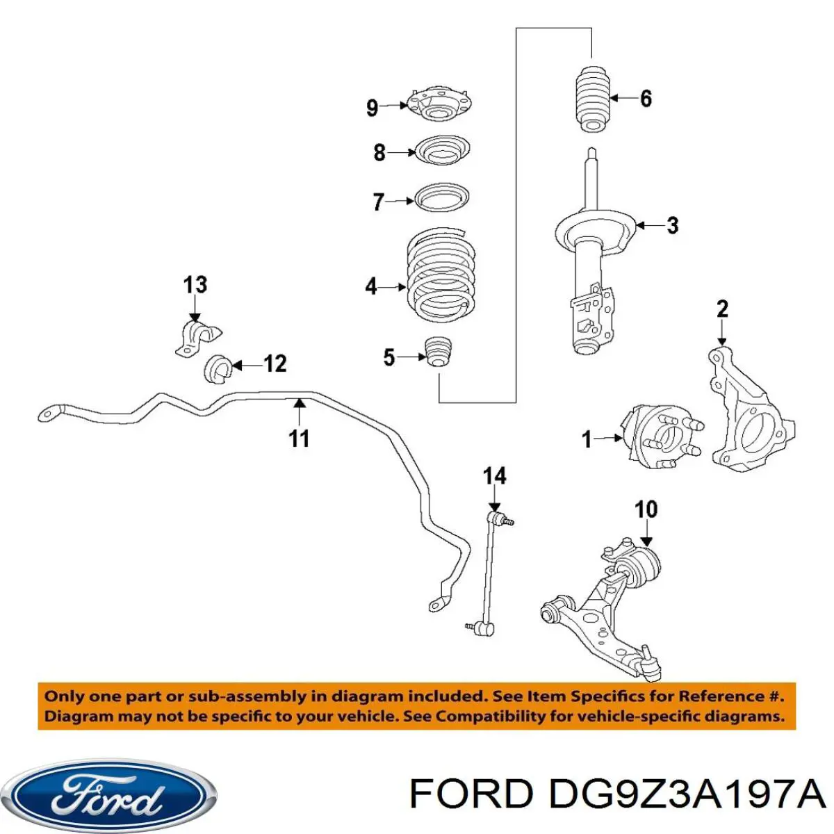  Опора амортизатора переднього Ford Fusion 