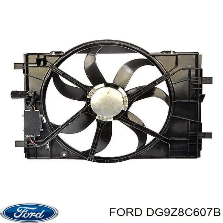 Дифузор радіатора охолодження, в зборі з двигуном і крильчаткою Ford Fusion (Форд Фьюжн)