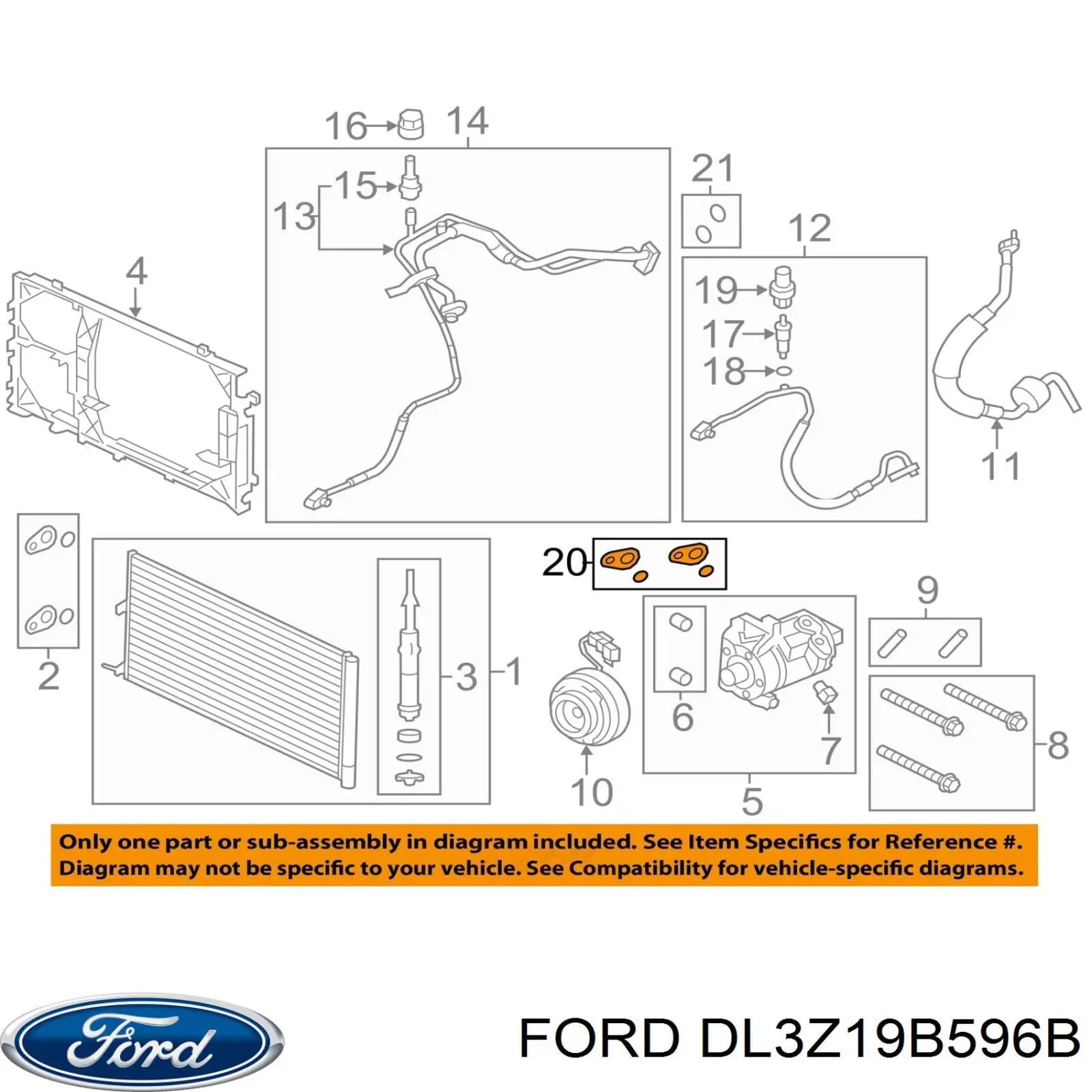 Кільце ущільнююче шланга компресора, нагнітального Ford Fusion (Форд Фьюжн)
