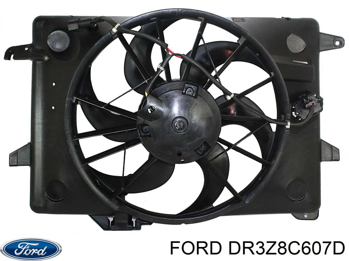Купити DR3Z8C607D Ford Дифузор радіатора охолодження, в зборі з двигуном і крильчаткою