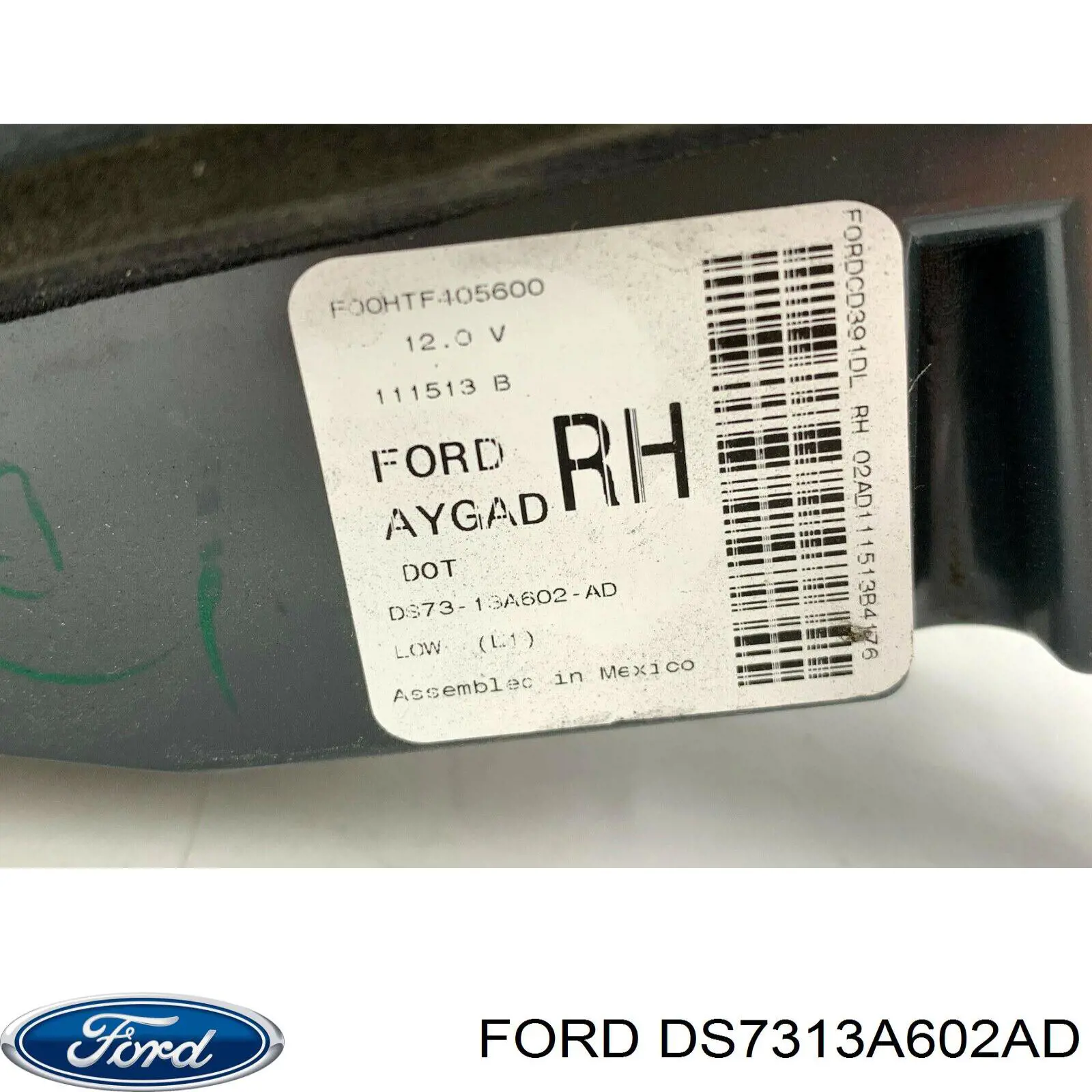 DS7313A602AD Ford Ліхтар задній правий, внутрішній