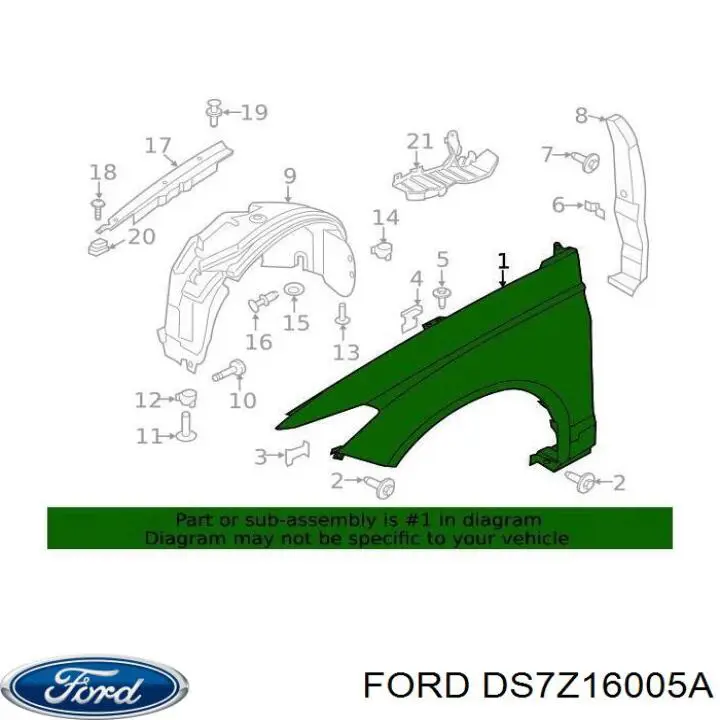 Купити DS7Z16005A Ford Крила