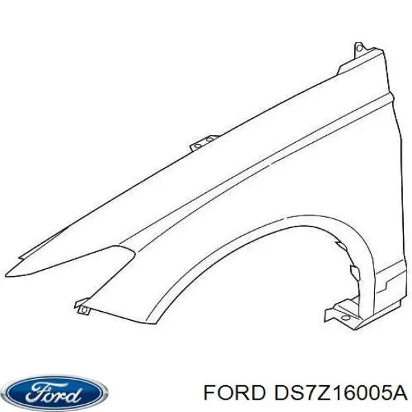 Крило переднє праве DS7Z16005A Ford