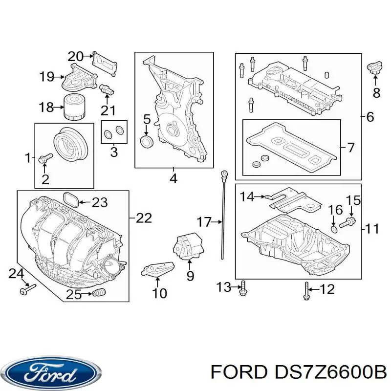 DS7Z6600B Ford Масляний насос двигуна