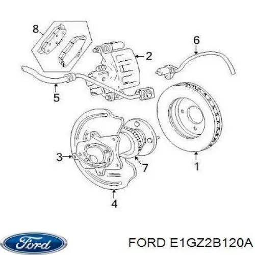 Супорт гальмівний передній правий Ford BRCF326 ціна, від 16.56 USD