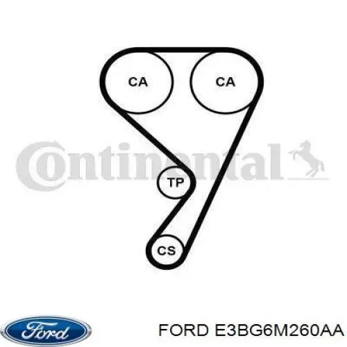 Купити E3BG6M260AA Ford ГРМ ремень
