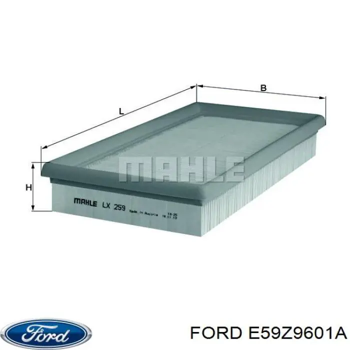 Елемент повітряного фільтра Ford E59Z9601A ціна, від 6.10 USD