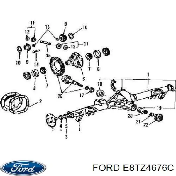 Сальник хвостовика редуктора заднього моста Ford E8TZ4676C ціна, від 15.17 USD