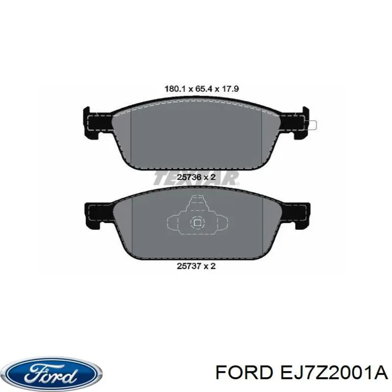 Гальмівні колодки Ford EJ7Z2001B ціна, від 71.22 USD