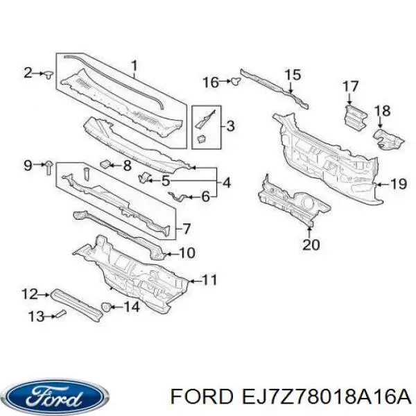  Ford EJ7Z78018A16A ціна, від 14.92 USD