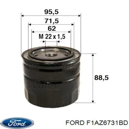 F1AZ6731BD Ford Фільтр масла
