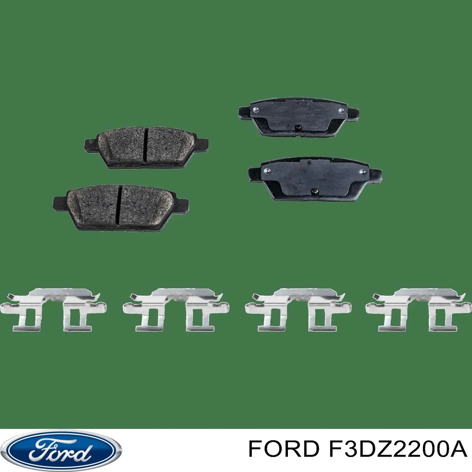 F3DZ2200A Ford колодки гальмові задні, дискові