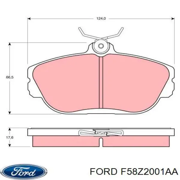 F58Z2001AA Ford Передні гальмівні колодки