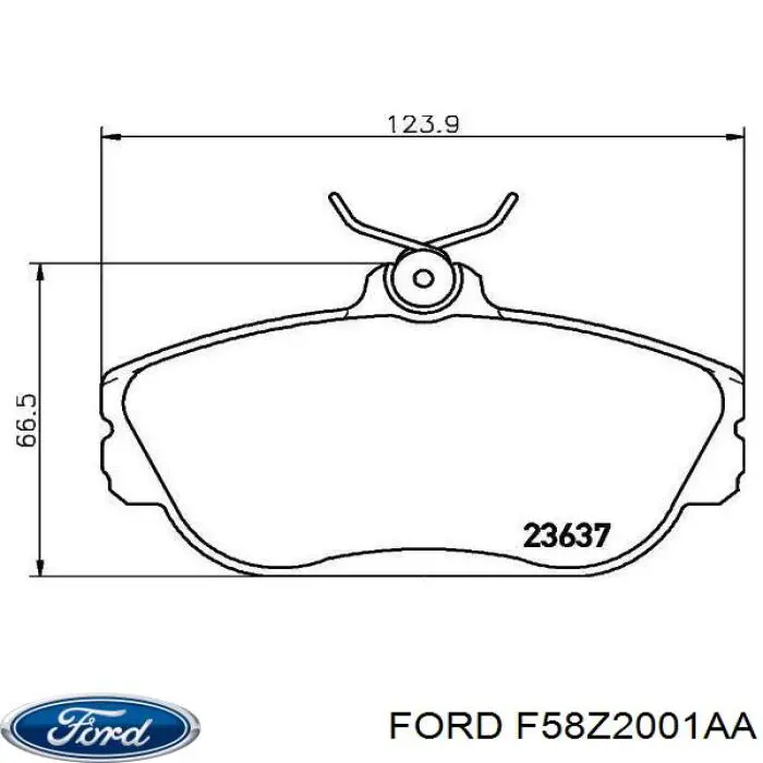 Купити F58Z2001AA Ford Колодки гальмівні передні, дискові