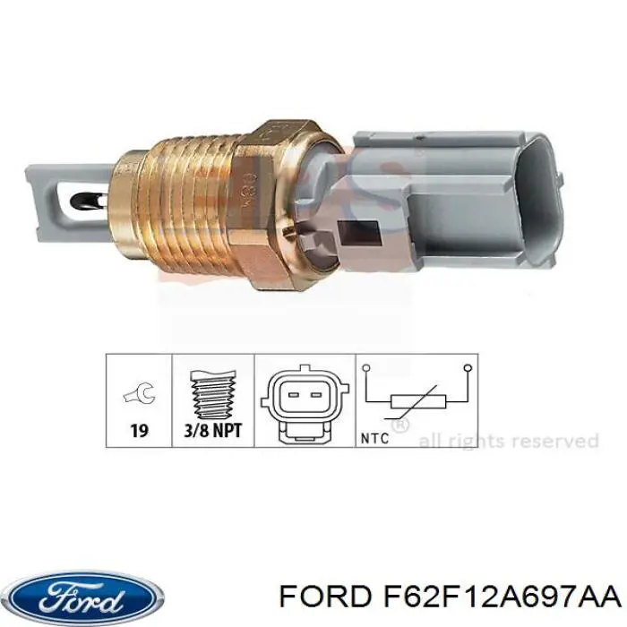 F62F12A697AA Ford датчик температури повітряної суміші