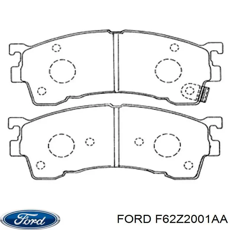 Колодки гальмівні передні, дискові F62Z2001AA Ford